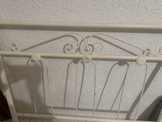 Cabecero cama metal blanco 90 cm
