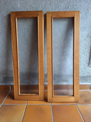 Ventana de madera cristal mas marco y tapajuntas