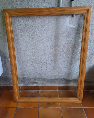 Ventana de madera cristal mas marco y tapajuntas