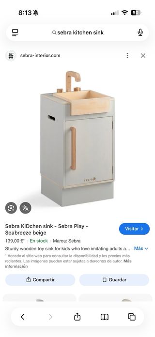 Cocina de juguete de madera