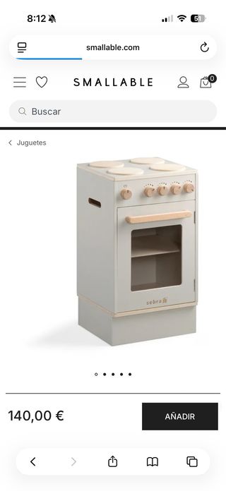Cocina de juguete de madera