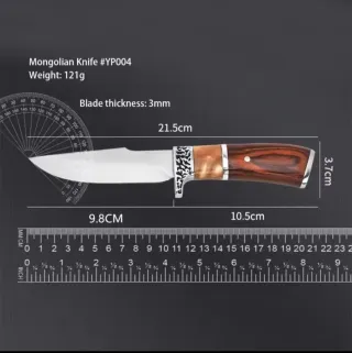 Coltello Mongolo YP004 Legno/Metallo