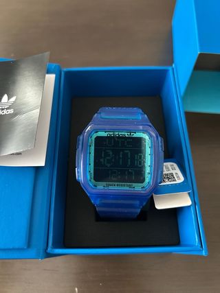 Reloj Adidas Digital Azul Transparente