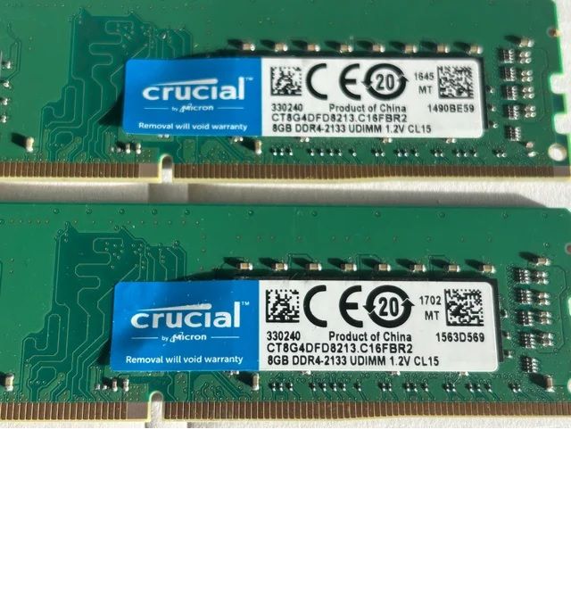 2x 8GB Crucial DDR4 2133MHz RAM afbeelding 2