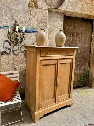 Mostrador/armario roble francés antiguo