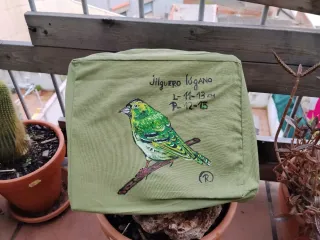 Funda de jaula pintada a mano pájaro