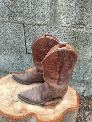 Stivali western pelle vintage donna