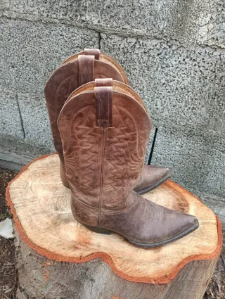 Stivali western pelle vintage donna