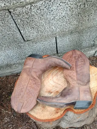 Stivali western pelle vintage donna