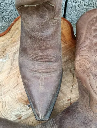 Stivali western pelle vintage donna