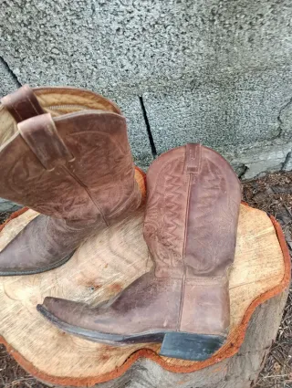 Stivali western pelle vintage donna