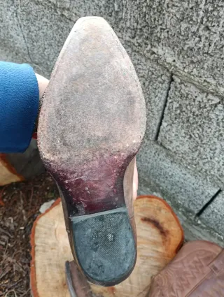 Stivali western pelle vintage donna