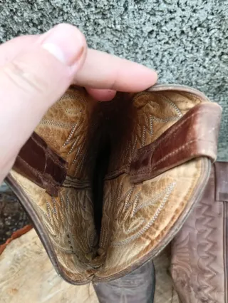 Stivali western pelle vintage donna