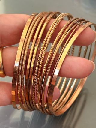 Bracciali sottili dorati vintage