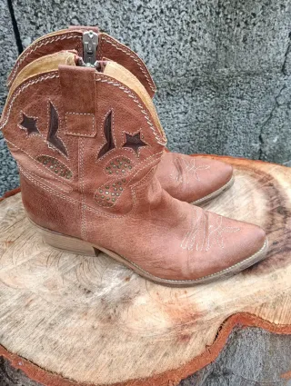 Stivali Camperos Vintage Marroni