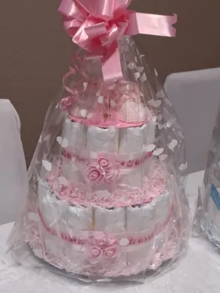 Tarta de pañales It's a Girl