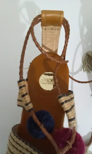 Sandalias de cuña mujer marrones y rojas