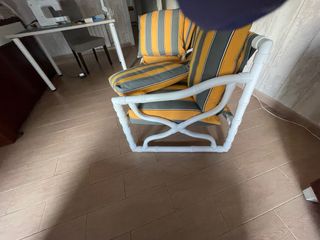 Sofá de exterior tela y plástico