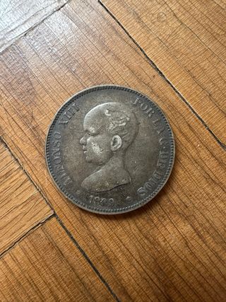 Pack 2 Monedas 5 Pesetas Alfonso XIII