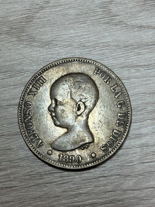 Pack 2 Monedas 5 Pesetas Alfonso XIII