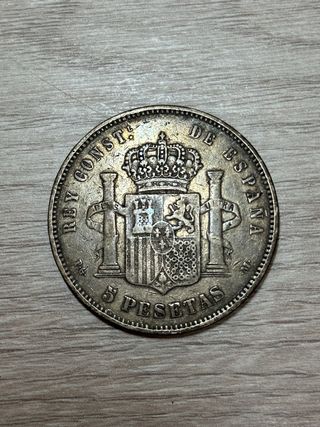 Pack 2 Monedas 5 Pesetas Alfonso XIII