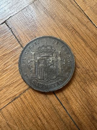 Pack 2 Monedas 5 Pesetas Alfonso XIII