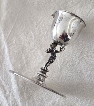 Portauovo antico argento 800