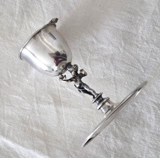 Portauovo antico argento 800