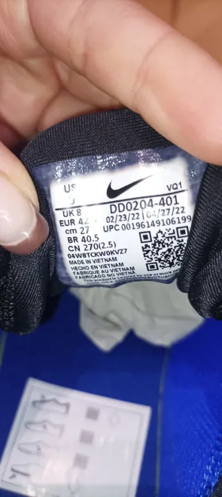 Zapatillas Nike Running Azul y Blanco