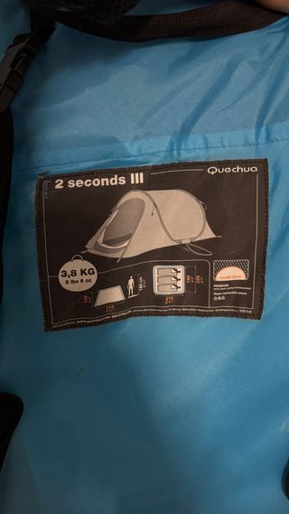 Tienda campaña 3 personas 2 seconds