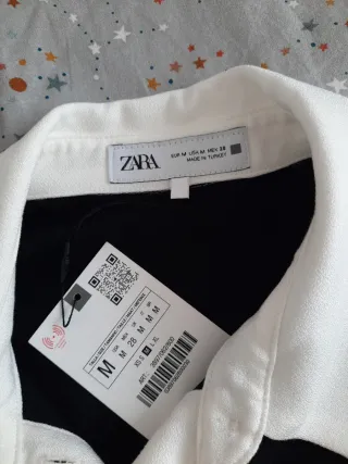 Vestido Zara Talla S Negro/beis a estrenar