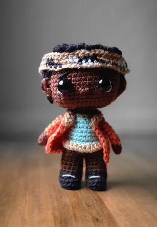 Amigurumi Lucas Stranger Things tipo Funko