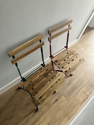 Sillas de exterior plegables madera y metal