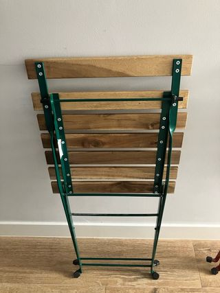 Sillas de exterior plegables madera y metal