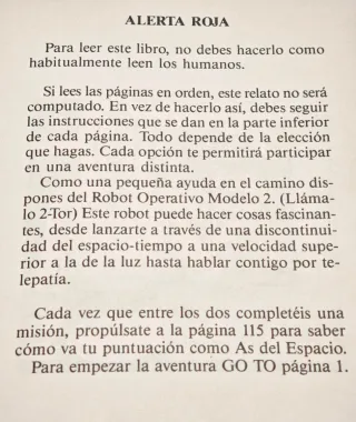Libro- juego, de 1986, El Planeta Ludus