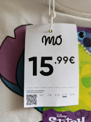 Sudadera Stitch Disney talla 11-12