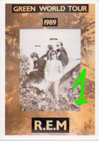 Adesivi R.E.M. Green World Tour 1989 Vintage