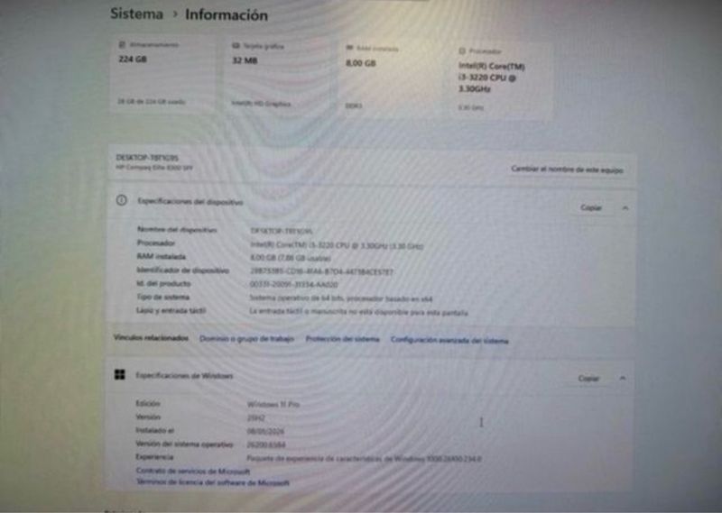 HP Elite 8300 SFF i3 240GB W11 afbeelding 5