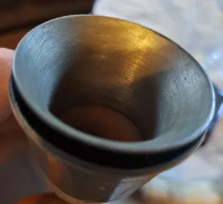 Cuerno de pólvora antiguo c.1900 pequeño