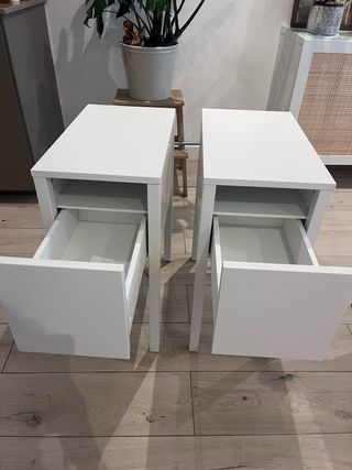 Mesitas de noche blancas (2 unidades)