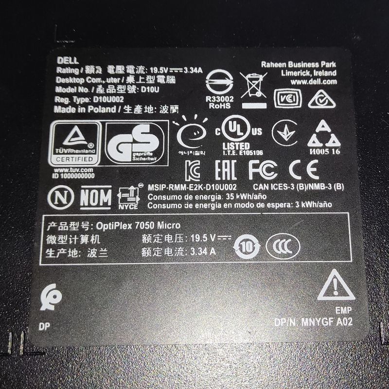 Dell OptiPlex 7050 *No funcional, averiado* afbeelding 5