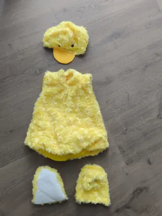 Disfraz de patito amarillo talla 6-9 meses