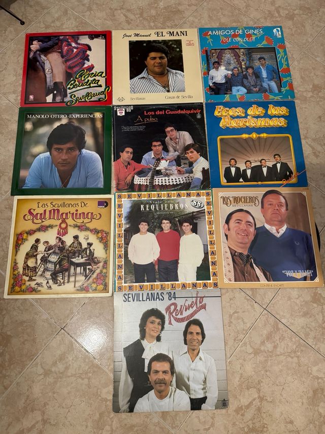 Lote 10 Vinilos Flamenco y Sevillanas
