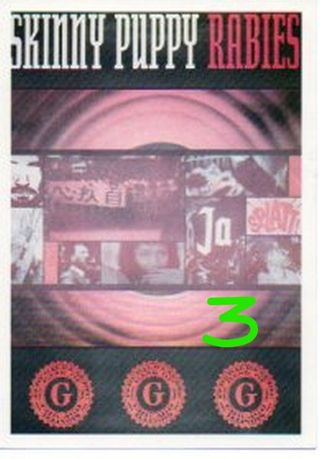 Skinny Puppy Rabies Adesivo  diario 10x15 Vintage