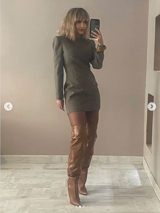 Vestido blazer Zara manga larga topo Zara