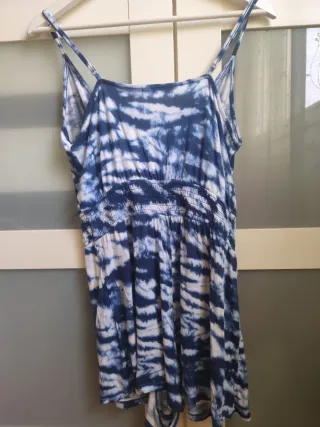 Mono tie-dye EASY WEAR azul y blanco talla M