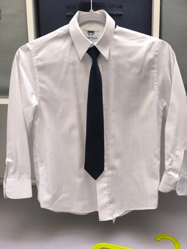 Traje comunión niño americana, camisa y corbata