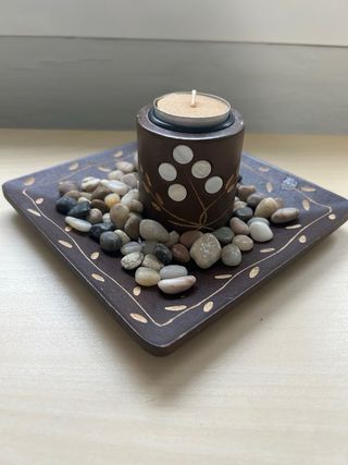 Juego 2 piezas cristal tallado rosas