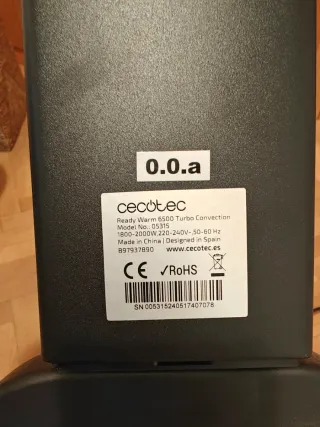 Radiador Eléctrico Cecotec Negro