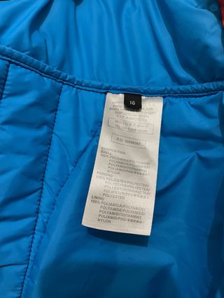 Plumífero sintético Ternua niño roja y negra